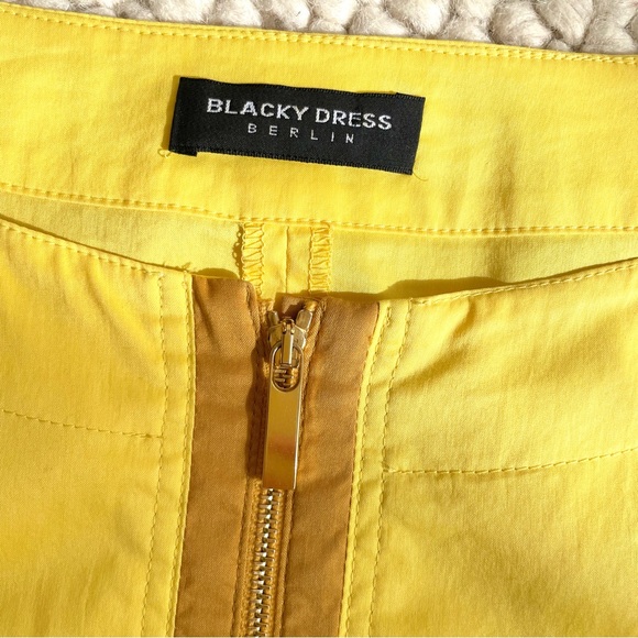 Blacky Dress Berlin Midi Fitted Stylish Dress, Yellow US 10 - Picture 4 of 10